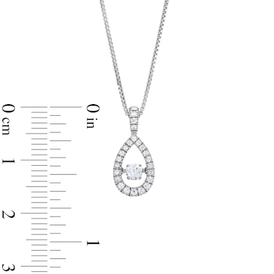 Unstoppable Love™ 0.25 CT. T.W. Diamond Teardrop Pendant in Sterling Silver