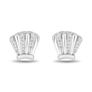 Disney Treasures Ratatouille 0.085 CT. T.W. Diamond Chef's Toque Stud Earrings in Sterling Silver