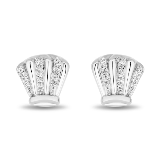 Disney Treasures Ratatouille 0.085 CT. T.W. Diamond Chef's Toque Stud Earrings in Sterling Silver