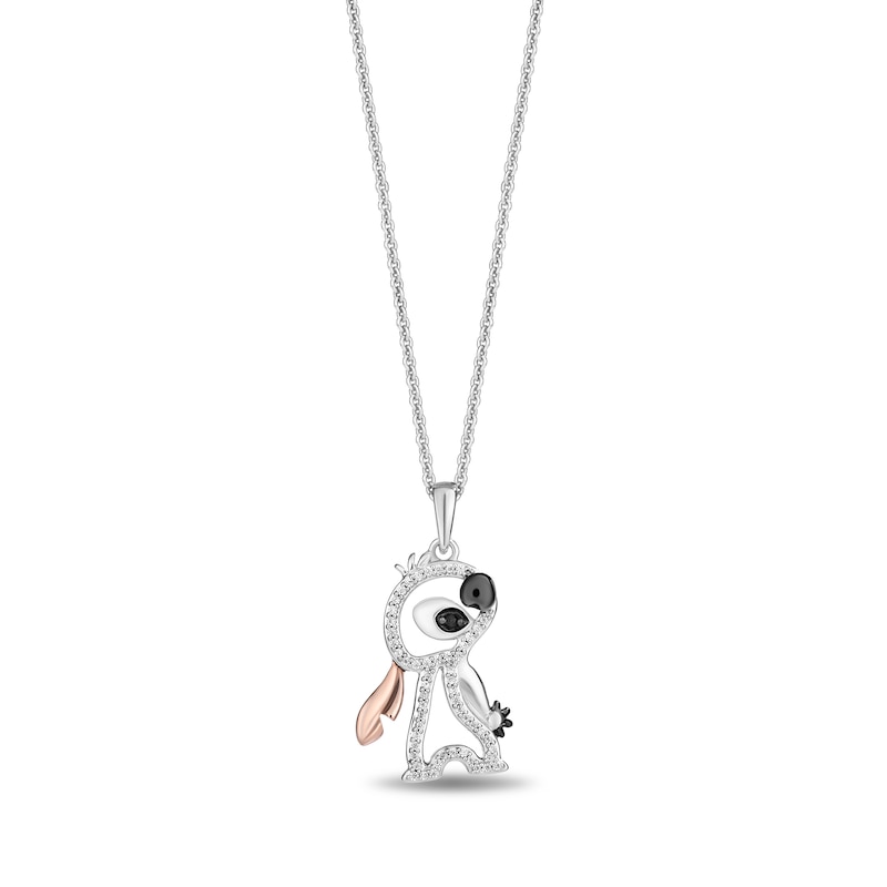 Disney Treasures Lilo and Stitch 0.13 CT. T.W. Stitch Pendant in Sterling Silver and 10K Rose Gold|Peoples Jewellers