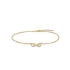 0.05 CT. T.W. Diamond Sideways Infinity Symbol Anklet in 10K Gold - 10"