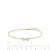 0.05 CT. T.W. Diamond Sideways Infinity Symbol Anklet in 10K Gold - 10"