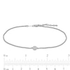 0.08 CT. T.W. Diamond Frame Anklet in Sterling Silver