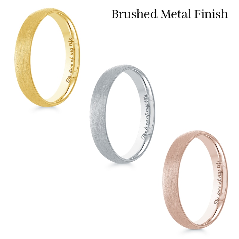 Men's Engravable 4.0mm Band in 10K Rose Gold (1 Line)|Peoples Jewellers