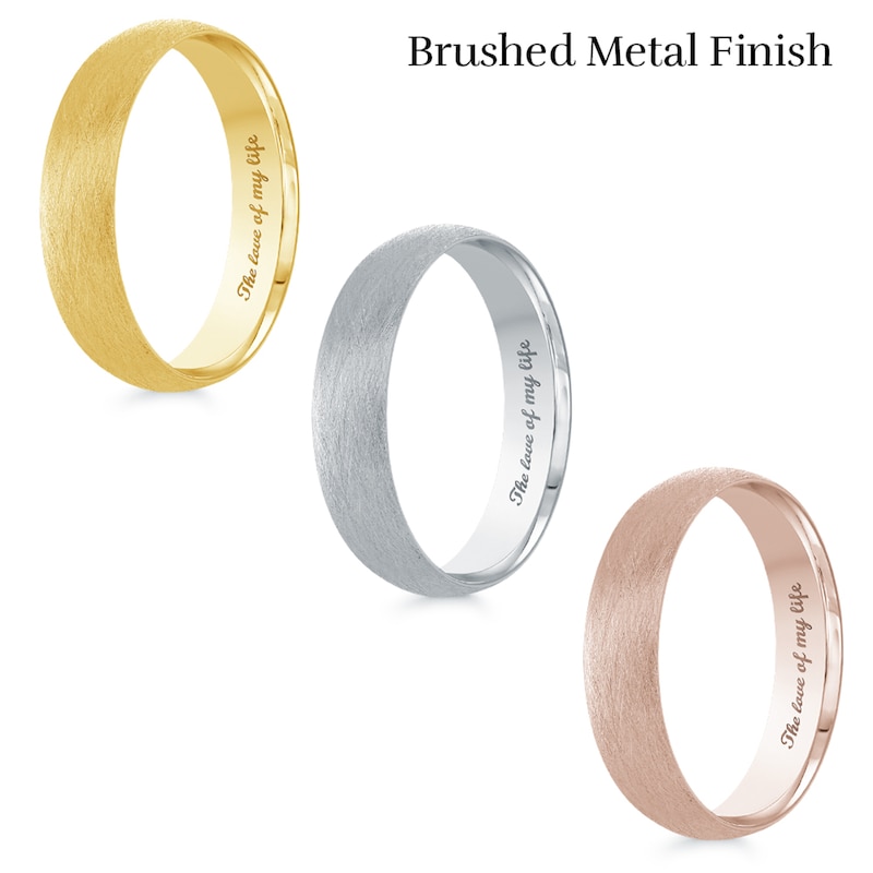 Men's Engravable 5.0mm Band in 10K Rose Gold (1 Line)|Peoples Jewellers