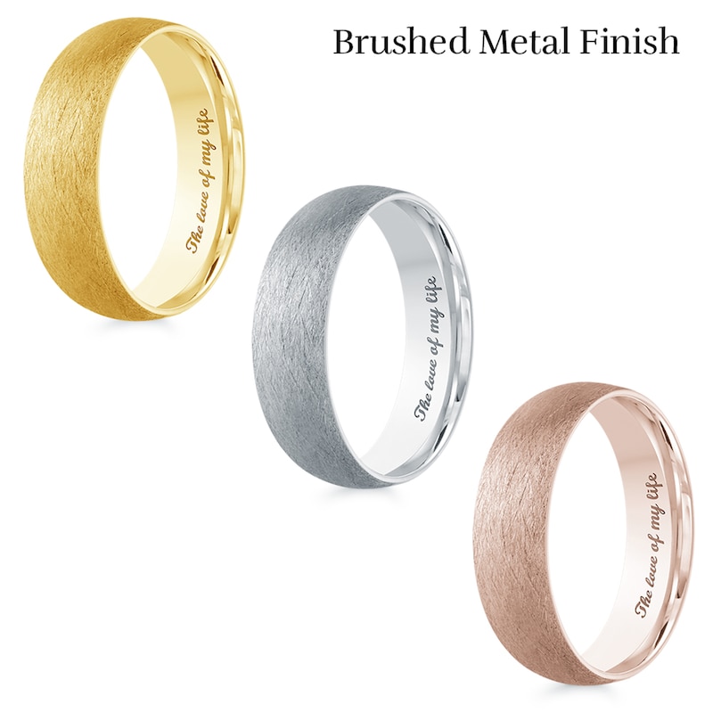 Men's Engravable 6.0mm Band in 10K Gold (1 Line)|Peoples Jewellers