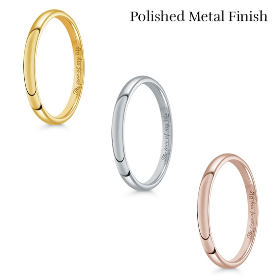 Engravable 2.0mm Band in 10K Gold (1 Line)