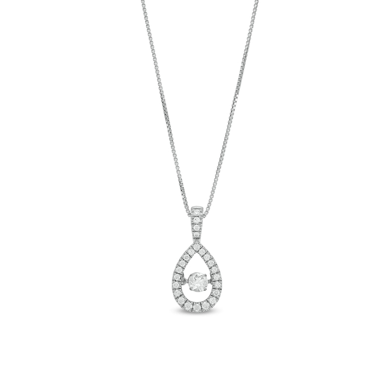 Unstoppable Love™ 0.50 CT. T.W. Diamond Vintage-Style Teardrop Pendant in 10K Gold|Peoples Jewellers