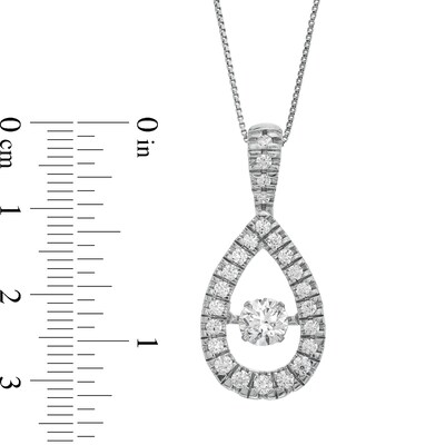 Unstoppable Love™ 1.50 CT. T.W. Diamond Teardrop Pendant in 10K White Gold