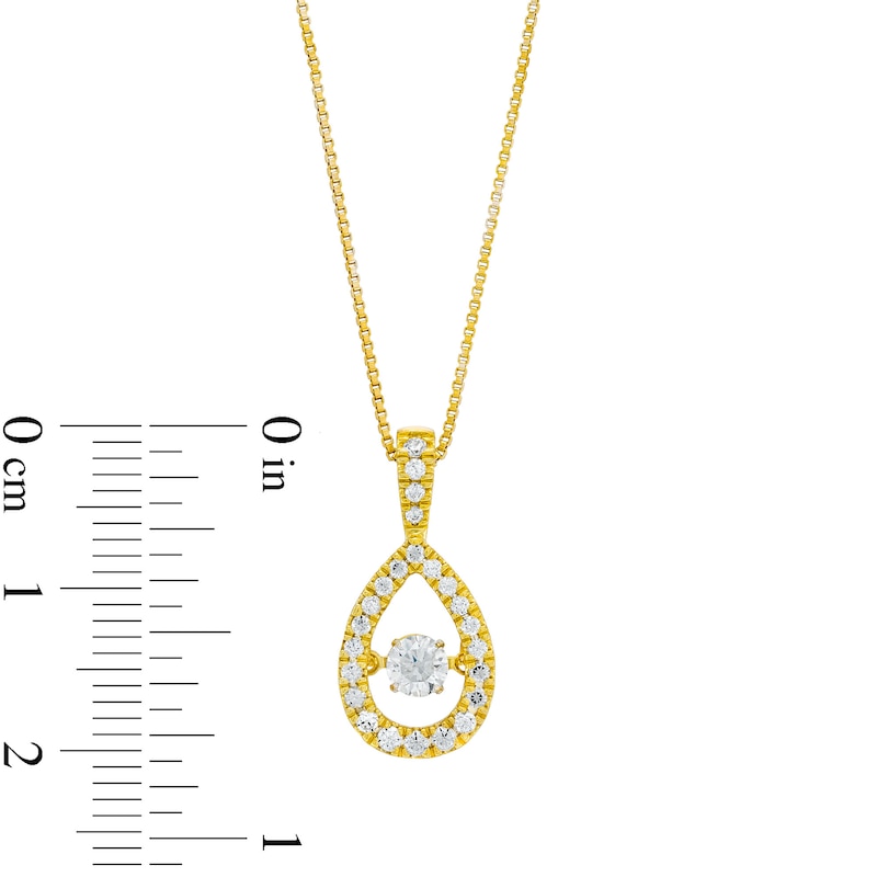 Main Image 3 of Unstoppable Love™ 0.50 CT. T.W. Diamond Vintage-Style Teardrop Pendant in 10K Gold