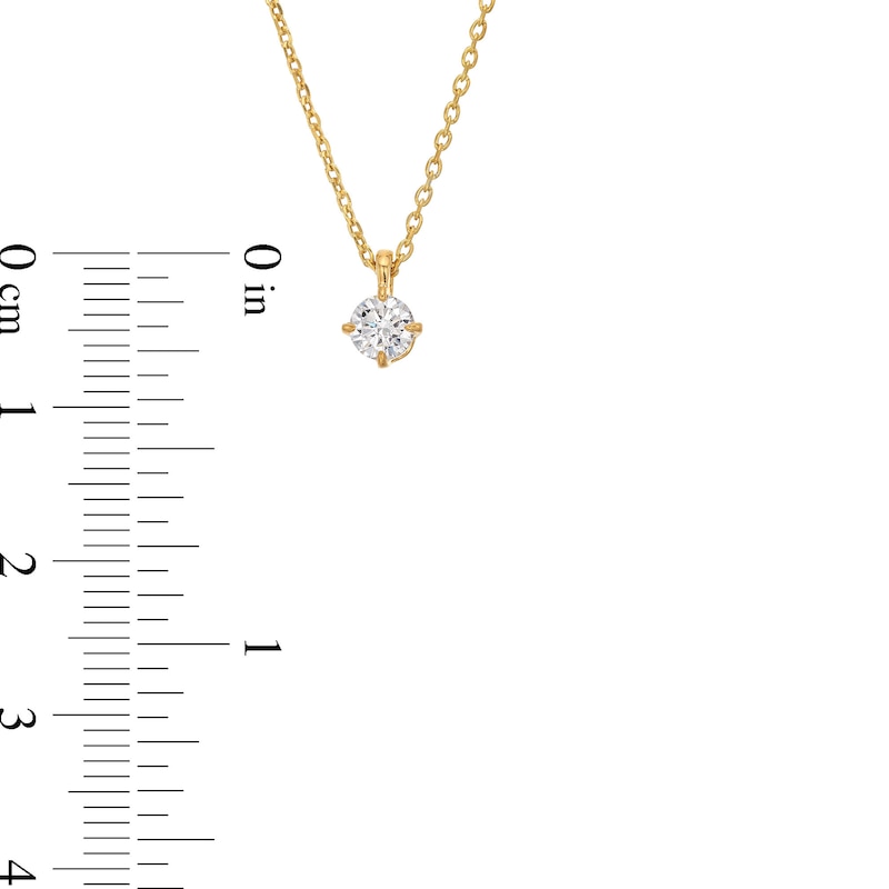 Main Image 4 of 0.30 CT. Diamond Solitaire Pendant in 14K Gold (J/I2)