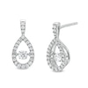 Thumbnail Image 0 of Unstoppable Love™ 0.50 CT. T.W. Diamond Vintage-Style Teardrop Earrings in 10K White Gold