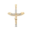 Thumbnail Image 0 of Men's 0.25 CT. T.W. Certified Lab-Created Diamond Winged Crucifix Necklace Charm in 10K Gold (F/SI2)