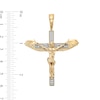 Men's 0.25 CT. T.W. Certified Lab-Created Diamond Winged Crucifix Necklace Charm in 10K Gold (F/SI2)