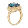 EFFY™ Collection London Blue Topaz and 0.14 CT. T.W. Diamond Ring in 14K Gold