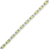 Oval Peridot and White Lab-Created Sapphire  Line Bracelet in Sterling Silver - 7.25"