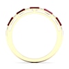 Thumbnail Image 2 of Certified Baguette-Cut Ruby and Diamond Accent Ring in 10K Gold