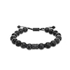 Thumbnail Image 0 of Men's Onyx Bead Adjustable Bracelet with Black Ion-Plated Stainless Steel