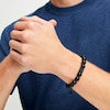 Thumbnail Image 1 of Men's Onyx Bead Adjustable Bracelet with Black Ion-Plated Stainless Steel