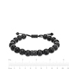 Thumbnail Image 2 of Men's Onyx Bead Adjustable Bracelet with Black Ion-Plated Stainless Steel