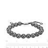 Men's Hematite Bead Adjustable Bracelet with Stainless Steel