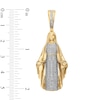 Men's 0.20 CT. T.W. Diamond 3D Virgin Mary Charm in 10K Gold