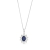 Thumbnail Image 0 of 0.75 CT. T.W. Certified Lab-Created Diamond and Sapphire Frame Pendant in 10K White Gold (F/SI2)