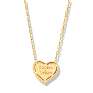 Godiva x Le Vian® 0.30 CT. T.W. Chocolate Diamond® Heart Pendant in 14K Honey Gold™ - 19"