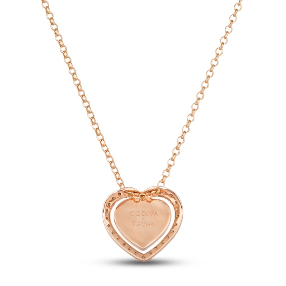 Le Vian® Passion Ruby™ and 0.38 CT. T.W. Diamond Heart Pendant in 14K Strawberry Gold™