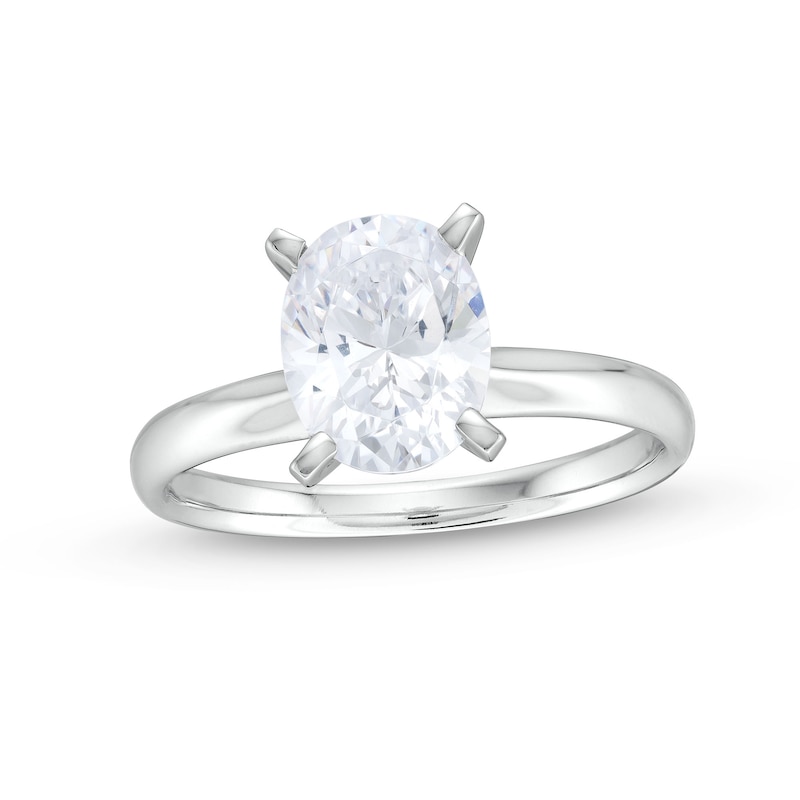 2.00 CT. Oval-Cut Certified Diamond Solitaire Engagement Ring in 14K White Gold (I/I1)|Peoples Jewellers