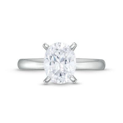 2.00 CT. Oval-Cut Certified Diamond Solitaire Engagement Ring in 14K White Gold (I/I1)