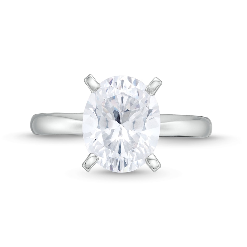 3.00 CT. Oval-Cut Certified Diamond Solitaire Engagement Ring in 14K White Gold (I/I1)|Peoples Jewellers