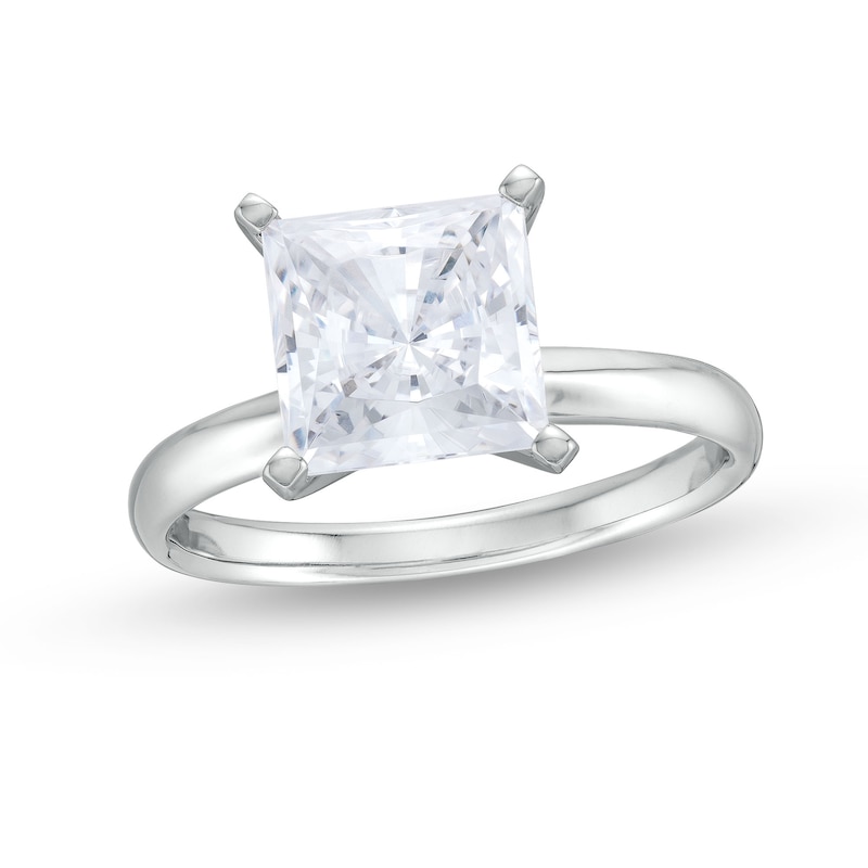 3.00 CT. Princess-Cut Certified Diamond Solitaire Engagement Ring in 14K White Gold (I/I1)|Peoples Jewellers