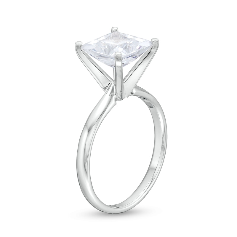 3.00 CT. Princess-Cut Certified Diamond Solitaire Engagement Ring in 14K White Gold (I/I1)