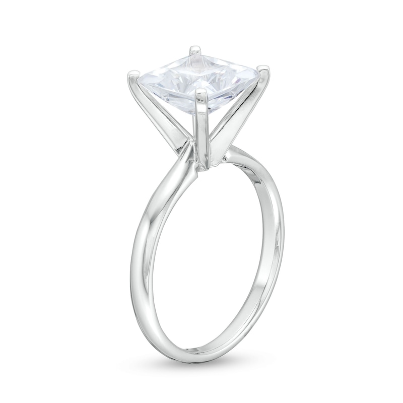 3.00 CT. Princess-Cut Certified Diamond Solitaire Engagement Ring in 14K White Gold (I/I2)