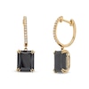 EFFY™ Collection Black Onyx and 0.085 CT. T.W. Diamond Drop Earrings in 14K Gold