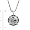 Thumbnail Image 2 of Men's 0.25 CT. T.W. Black Diamond Dragon Head in Stainless Steel and Black Ion-Plate - 24"