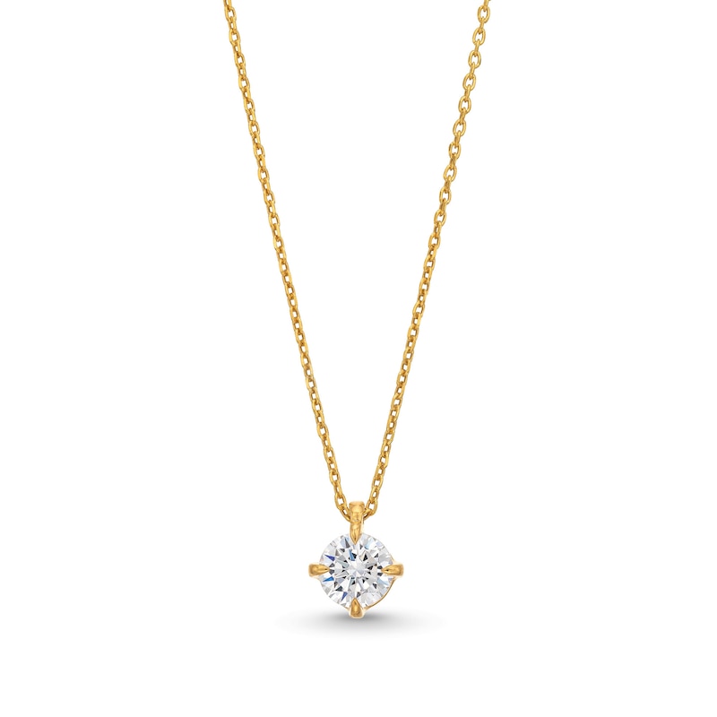 1.00 CT. Certified Diamond Solitaire Pendant in 14K Gold (J/I2)