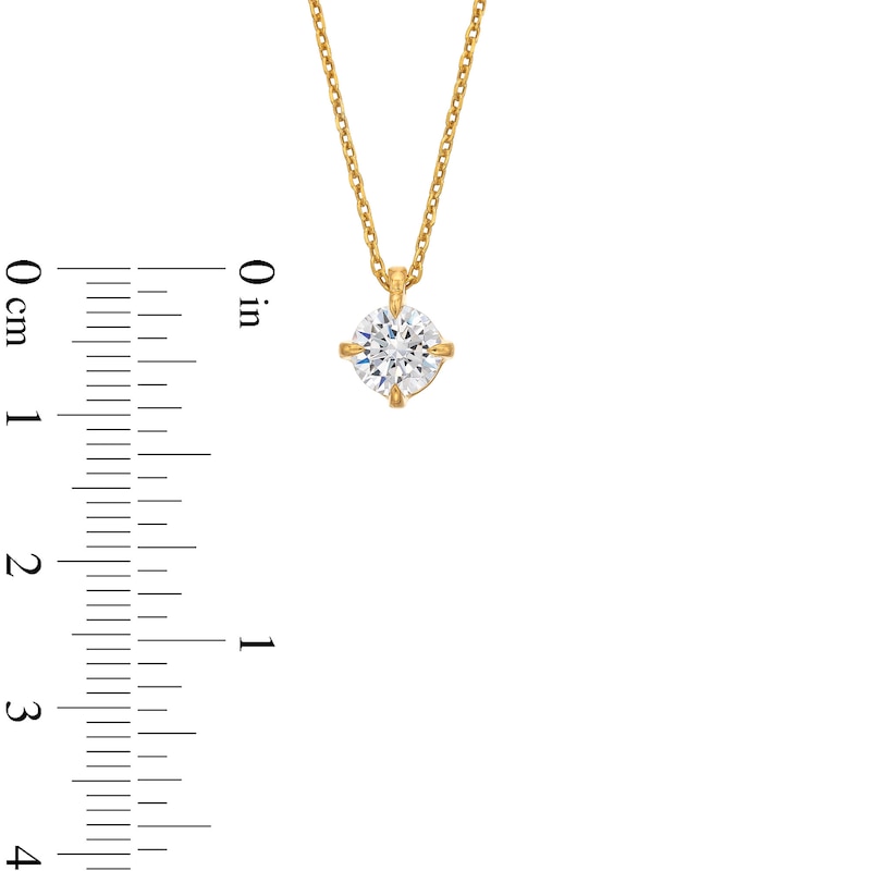 Main Image 4 of 1.00 CT. Certified Diamond Solitaire Pendant in 14K Gold (J/I2)