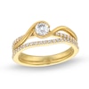 0.62 CT. Canadian Certified Diamond Bridal Set in 14K Gold (I/I2)