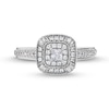 Thumbnail Image 3 of 0.40 CT. T.W. Princess-Cut Diamond Double Frame Vintage-Style Engagement Ring in 10K White Gold