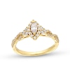 Thumbnail Image 0 of 0.45 CT. T.W. Marquise Diamond Framed Twist Shank Engagement Ring in 10K Gold (I/I2)