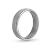 Men's 6.0mm Satin Textured Stepped Edge Comfort Fit Wedding Band in Tantalum