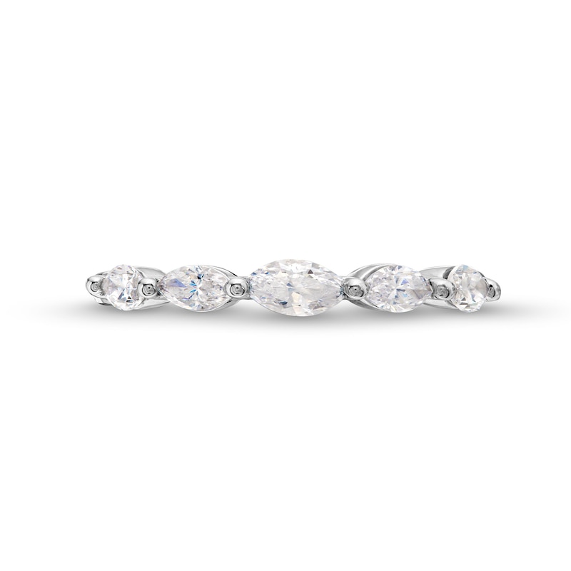 1.00 CT. T.W. Marquise-Cut Certified Lab-Created Diamond Five Stone Band in 14K White Gold (F/SI2)