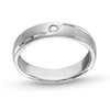 Thumbnail Image 0 of Ladies' 0.04 CT. Diamond Solitaire Satin Band in 10K White Gold