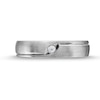 Ladies' 0.04 CT. Diamond Solitaire Satin Band in 10K White Gold