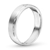 Men's 0.05 CT. Diamond Solitaire Satin Band in 10K White Gold