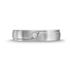 Thumbnail Image 2 of Men's 0.05 CT. Diamond Solitaire Satin Band in 10K White Gold