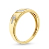 Thumbnail Image 2 of Men's 0.07 CT. T.W. Diamond Slanted Double Cross Band in 10K Gold