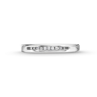 Men's 0.10 CT. T.W. Diamond Channel-Set Band in 14K White Gold